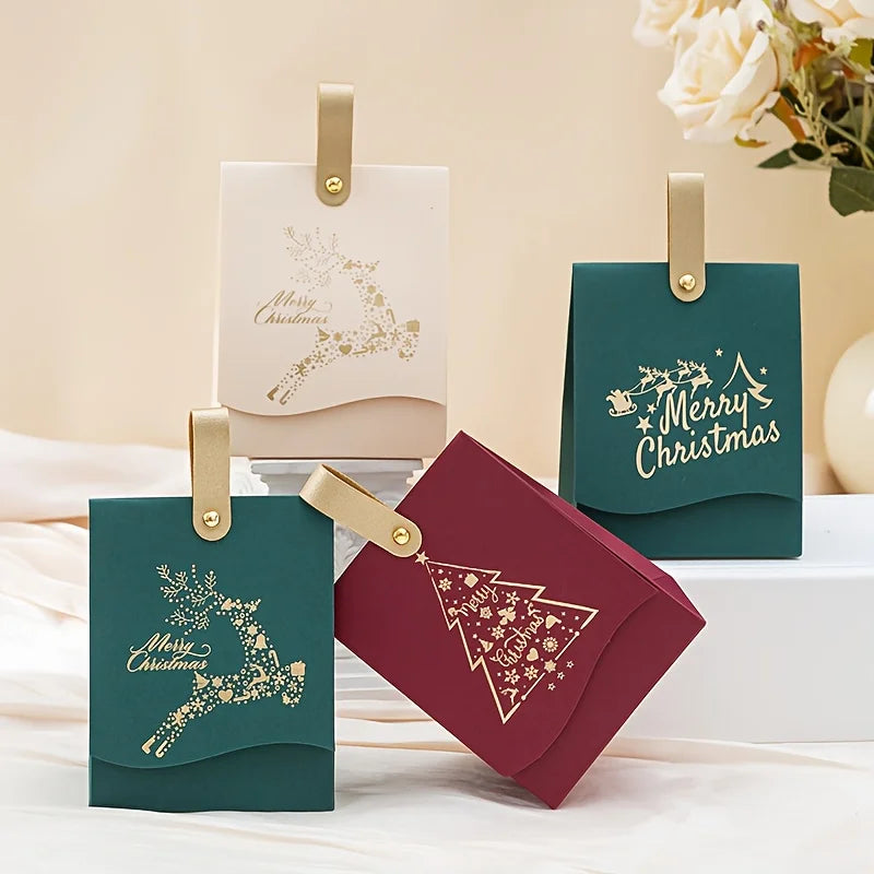 Christmas Gift Boxes with Leather Handles | Cookie & Candy Holiday Gift Box Axl