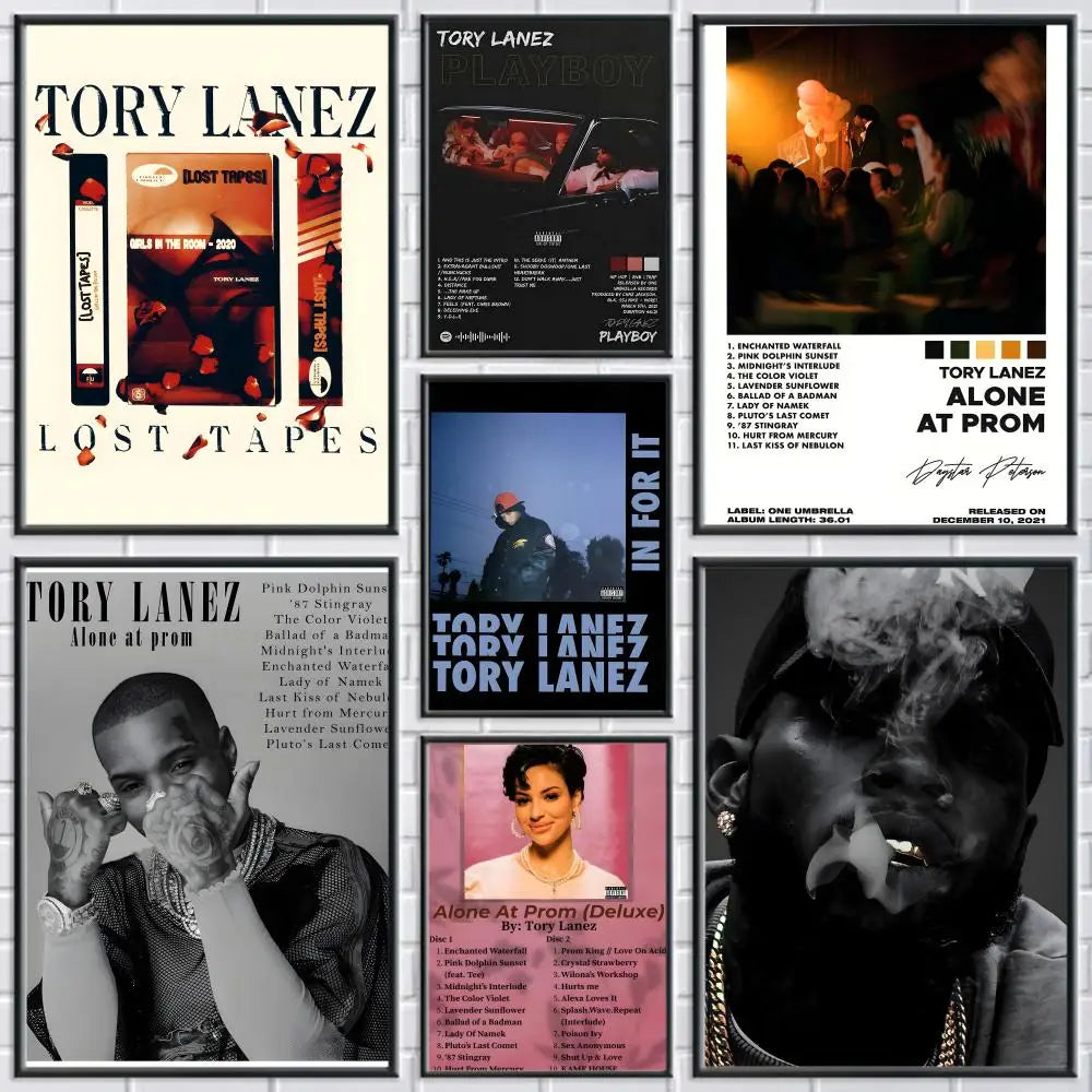 Tory Lanez Canvas Wall Art Unframed Poster | Hip-Hop Decor Canvas Wall Art Axl