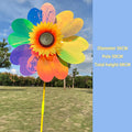 Double Layered Sunflower Wind Spinner – Garden Lawn Stake Garden Wind Spinner Axl A1