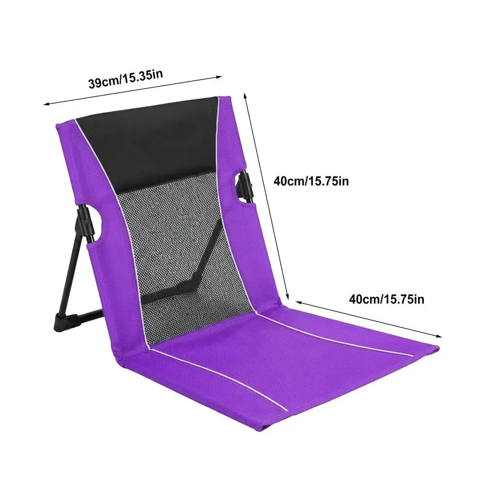 Foldable Low Beach Chair with Carry Bag – Poolside & Camping Folding Beach Chair Axl Purple