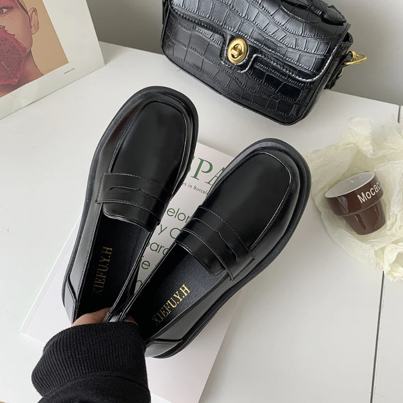Women's Mary Jane Loafers – JK Lolita Flat Slip-On Shoes Women's Flat Loafers Axl