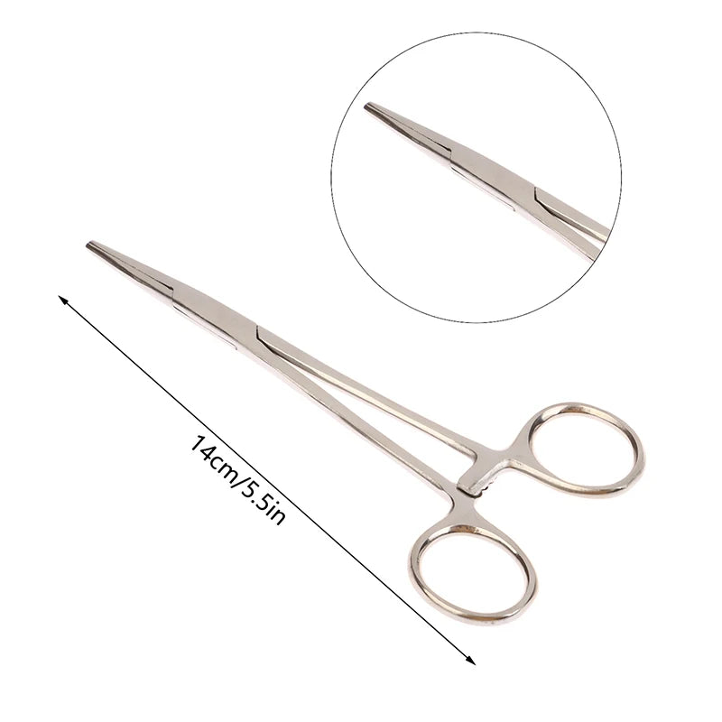 Stainless Steel Locking Hemostatic Forceps | 12.5–18cm Locking Forceps Clamp Axl 140mm Straight