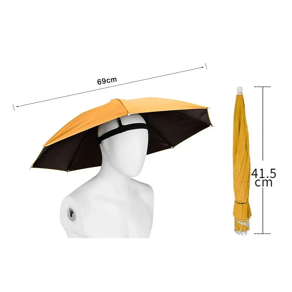 Foldable Hands-Free Umbrella Hat – Windproof Sun & Rain Cap Umbrella Hat Axl