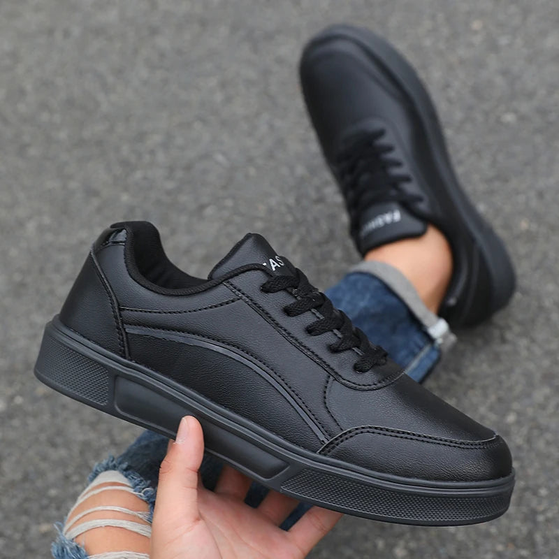 ZULIWAGN Men's Minimalist Sneakers – Lightweight Breathable Casual Men's Casual Sneakers Axl All Black 37
