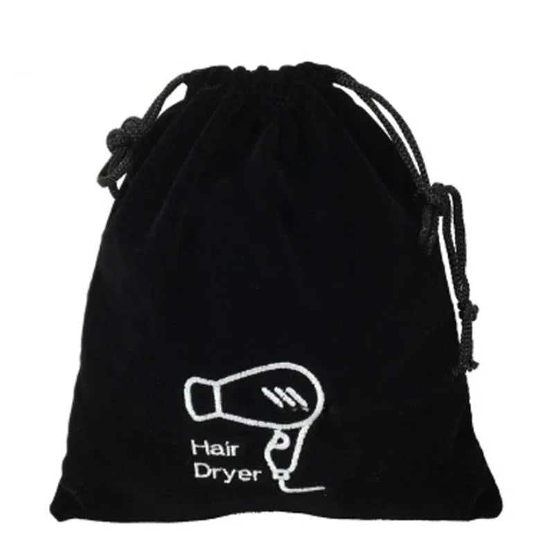 Velvet Drawstring Hair Dryer Organizer Bag | Travel & Gym Storage Organizer Bag Axl