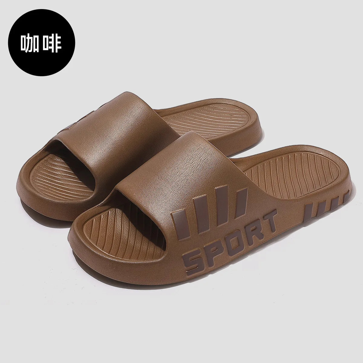 Men's Thick Sole Non-Slip EVA Slides | Beach & Shower Slippers Men's Slides Axl brown 38-39