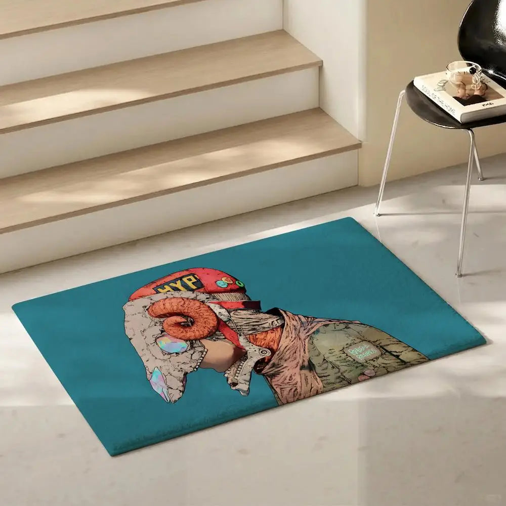 Kenshi Yonezu Flannel Floor Mat – Non-Slip Soft Indoor Rug Indoor Flannel Rug Axl