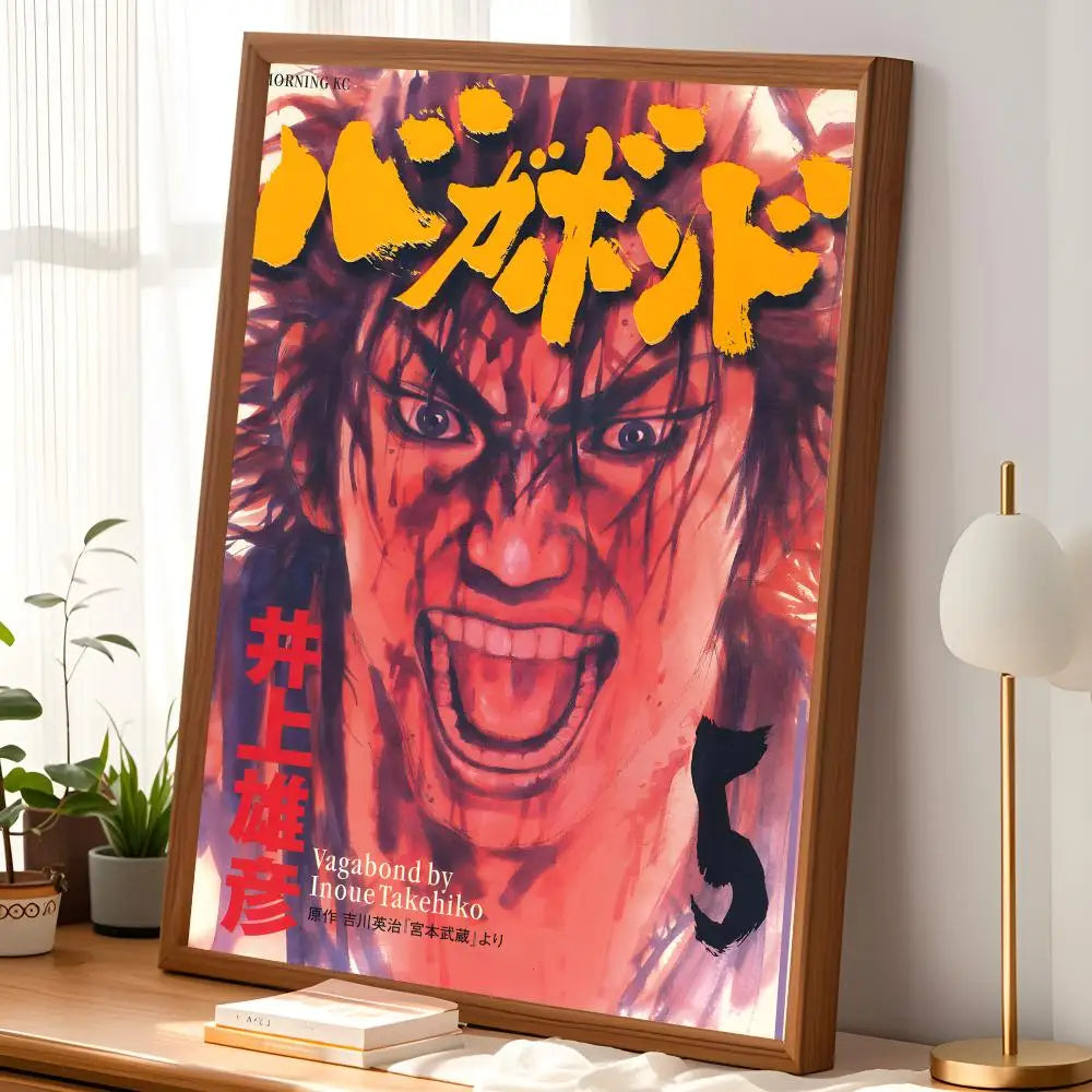 Vagabond Manga Wall Poster – Self-Stick HD Waterproof Art Print Wall Art Poster Axl