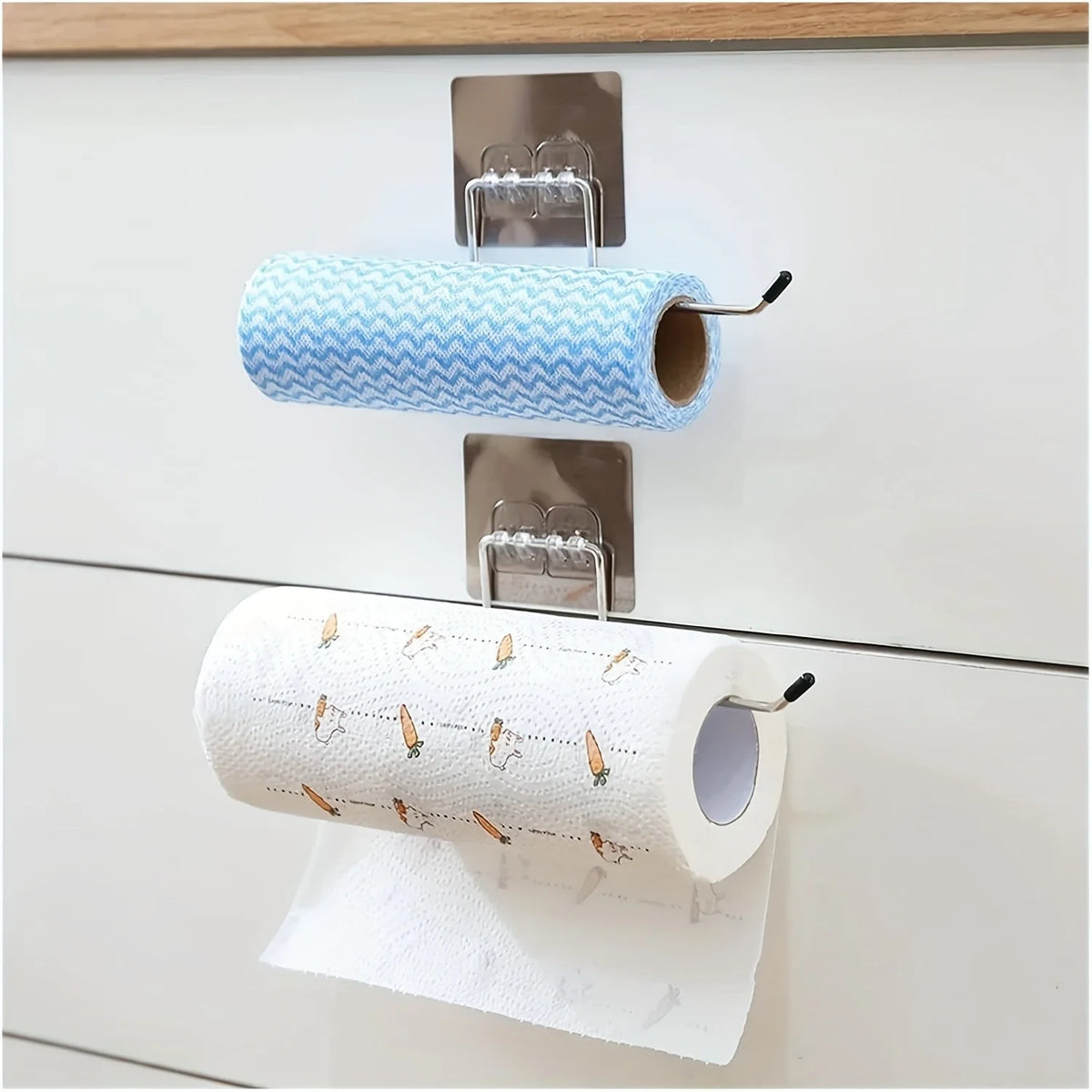 Self-Adhesive Paper Roll & Towel Holder – Stainless Steel Rack Towel & Paper Holder Axl