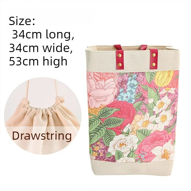 Foldable Cotton Linen Storage Basket – Large Laundry Organizer Storage Basket Axl