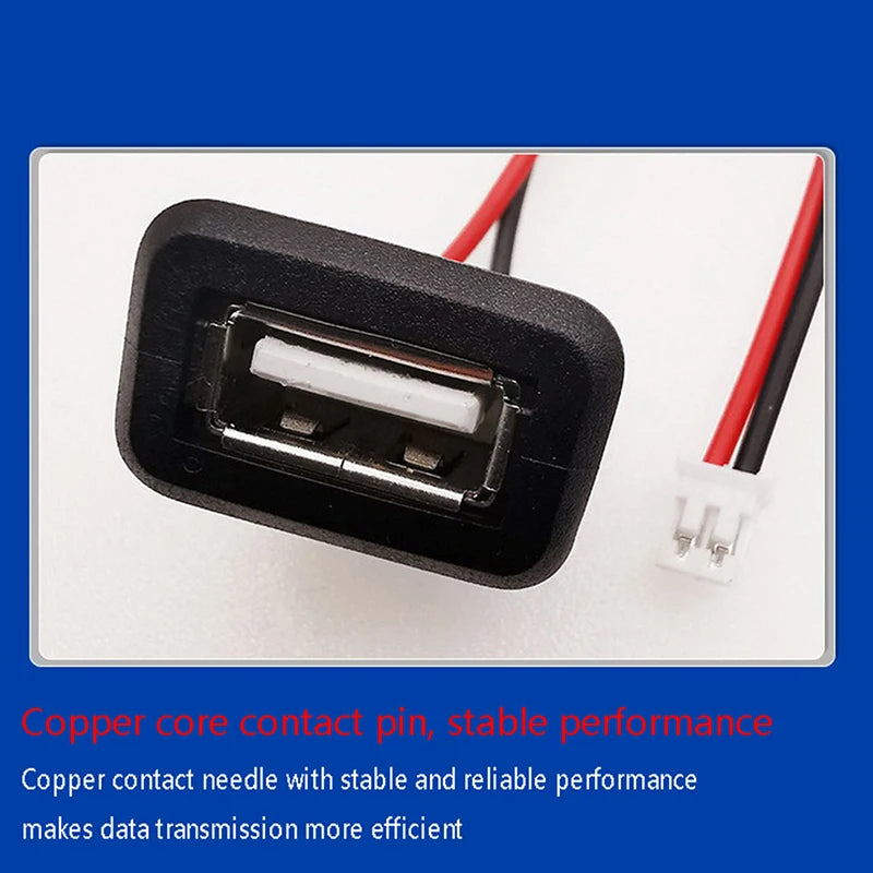USB 2.0 Female Charging Port Connector with Cable & Jack USB Port Connector Axl