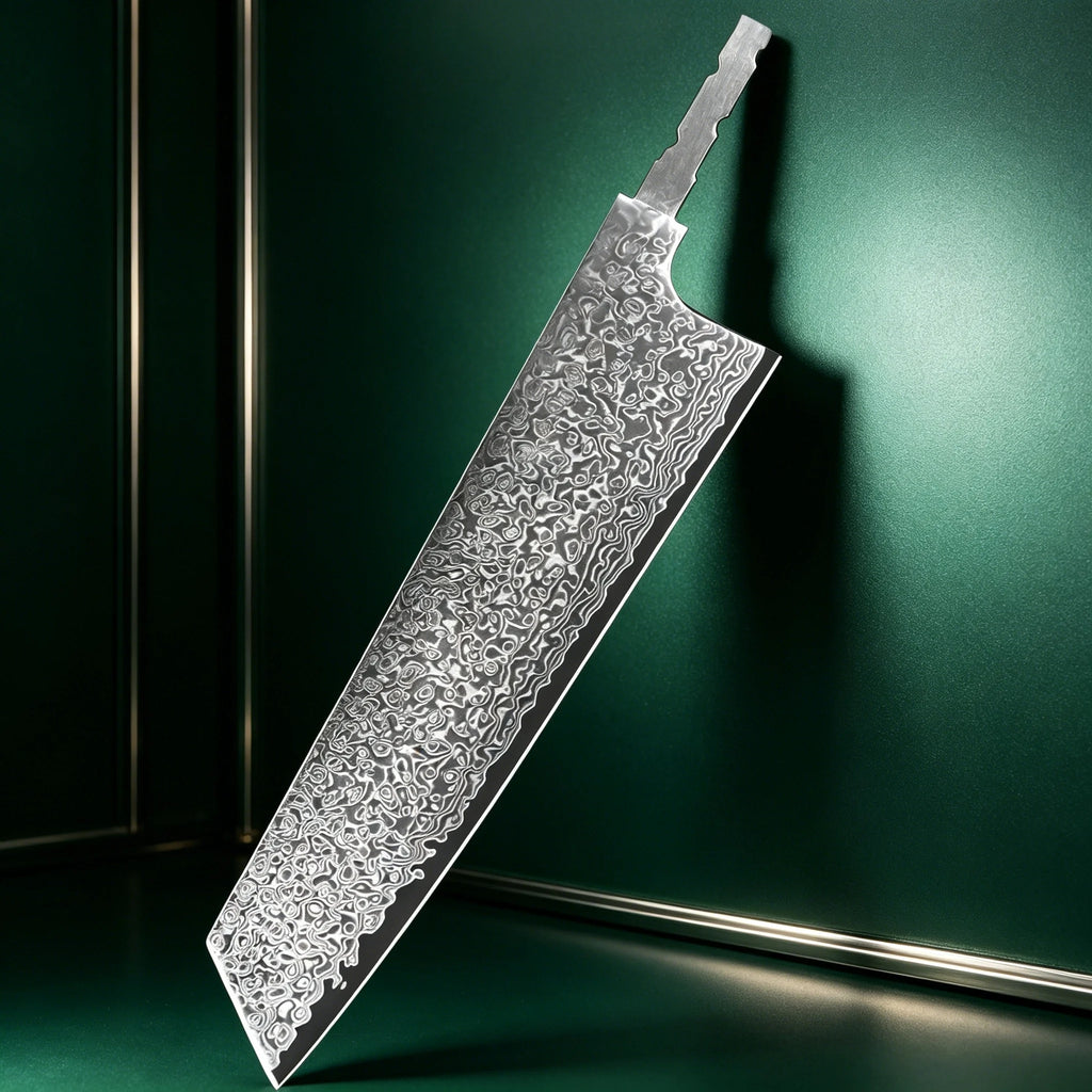 Damascus Steel Blank Blade Set – Chef, Santoku & Nakiri DIY Knife Making Blank Axl Kiritsuke Blade