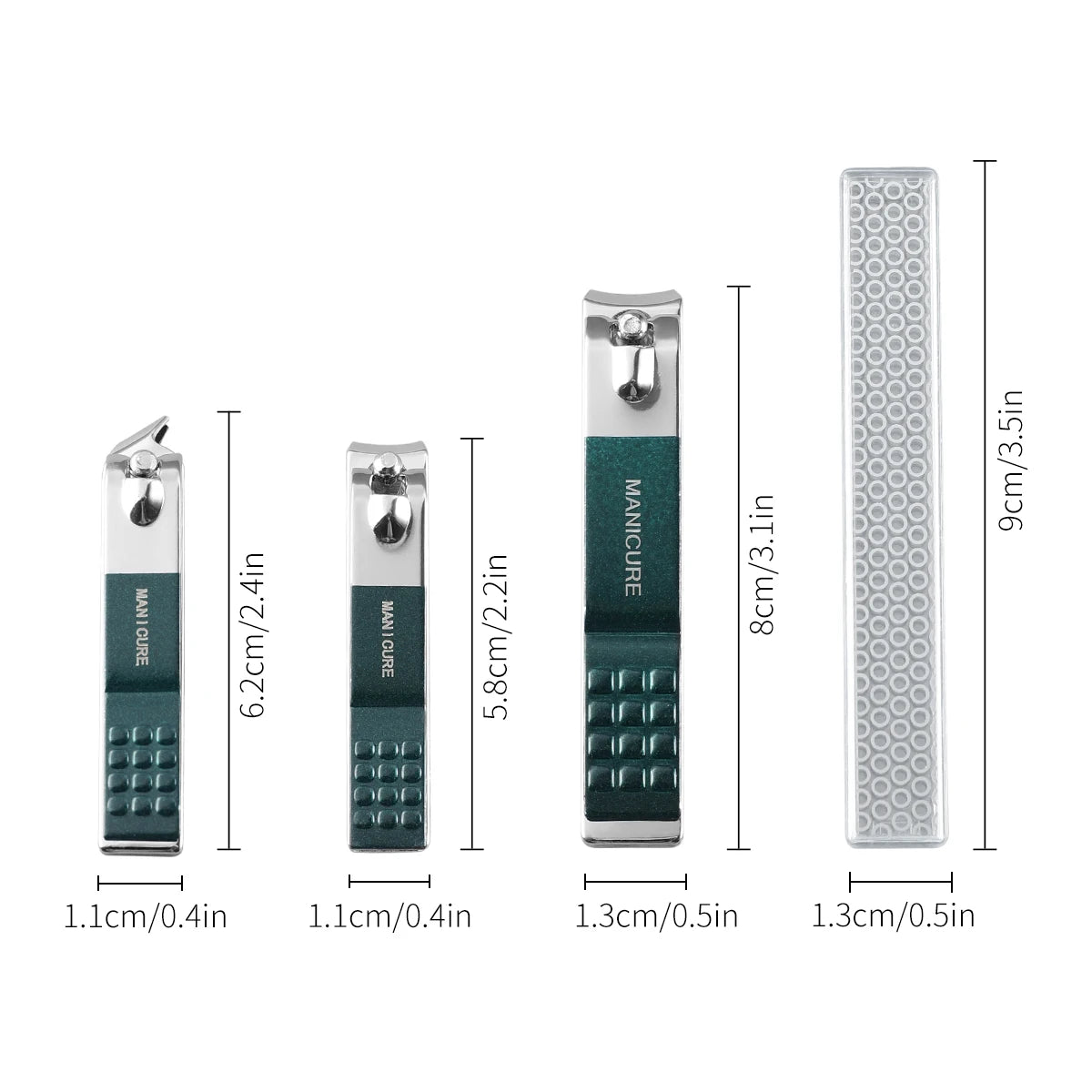 4-Piece Stainless Steel Nail Clipper Set – Finger & Toe Care Nail Clipper Set Axl