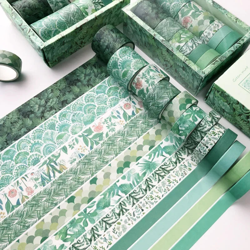 12-Piece Vintage Washi Tape Set – Japanese Kawaii Masking Tape Decorative Washi Tape Axl