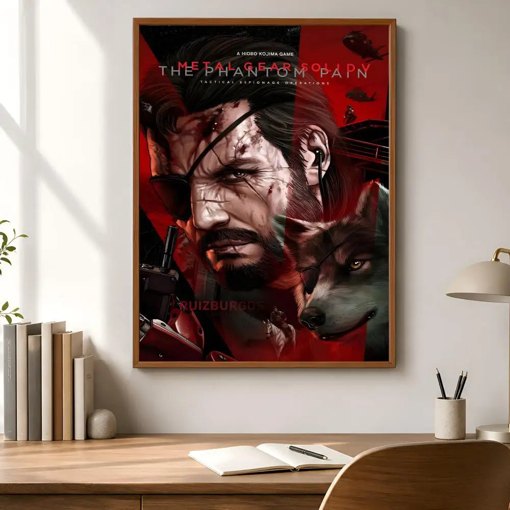 Metal Gear Game Poster – Self-Adhesive HD Wall Art Decor Game Wall Poster Axl