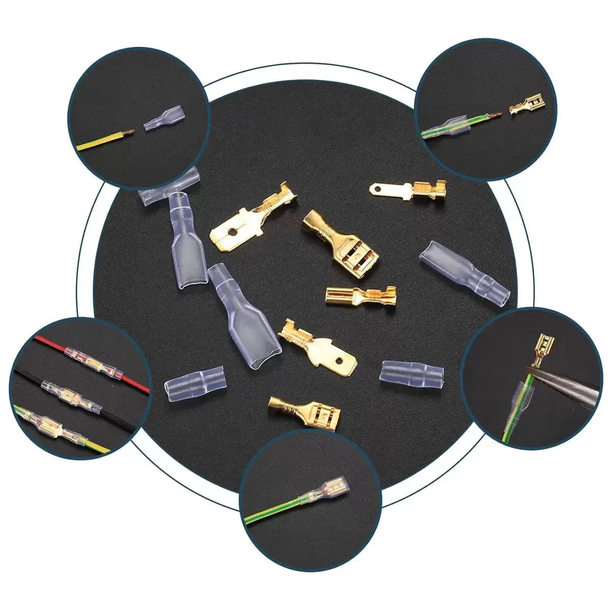 480-Pc Spade Connector Kit – 2.8/4.8/6.3mm Crimp Terminals Crimp Connector Kit Axl