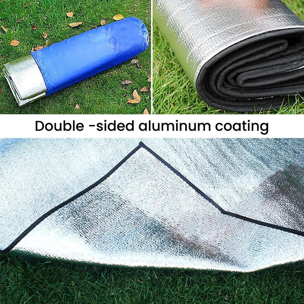 Foldable Camping Foam Mat – Double-Sided Aluminum Foil Ground Pad Camping Ground Mat Axl