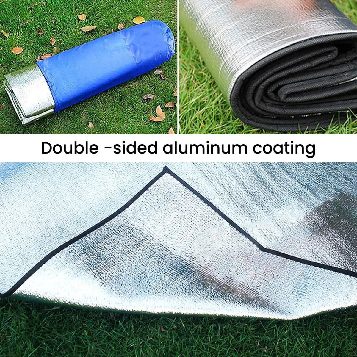 Foldable Camping Foam Mat – Double-Sided Aluminum Foil Ground Pad Camping Ground Mat Axl