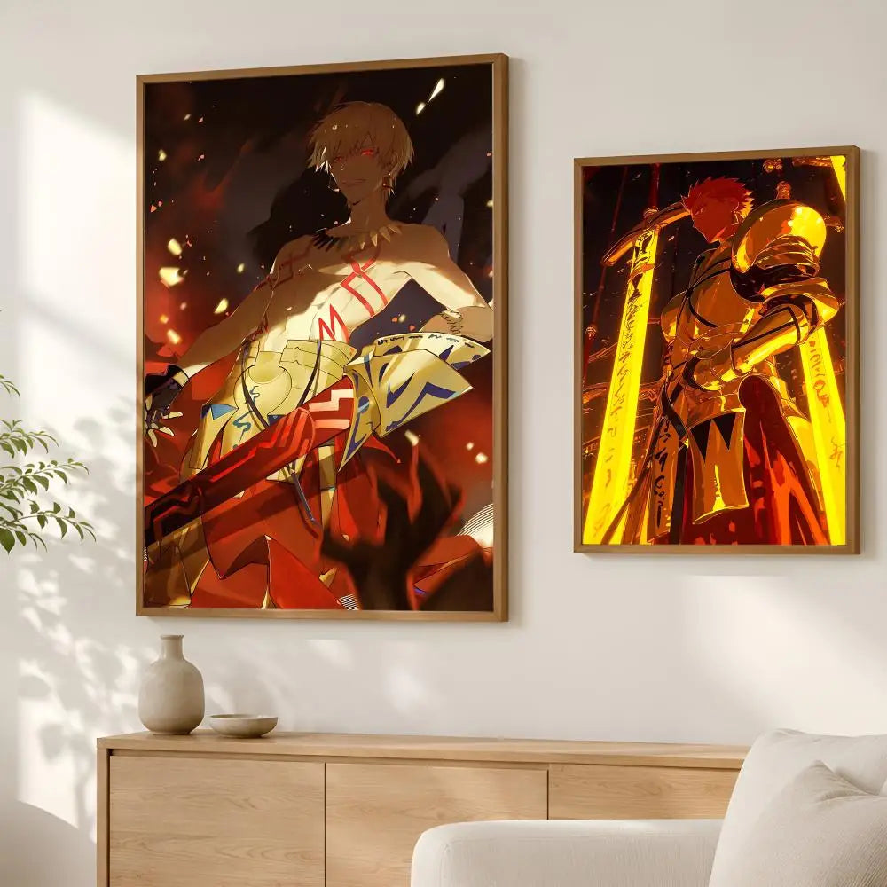 Anime Gilgamesh Self-Stick HD Wall Art Poster – Waterproof Wall Art Poster Axl