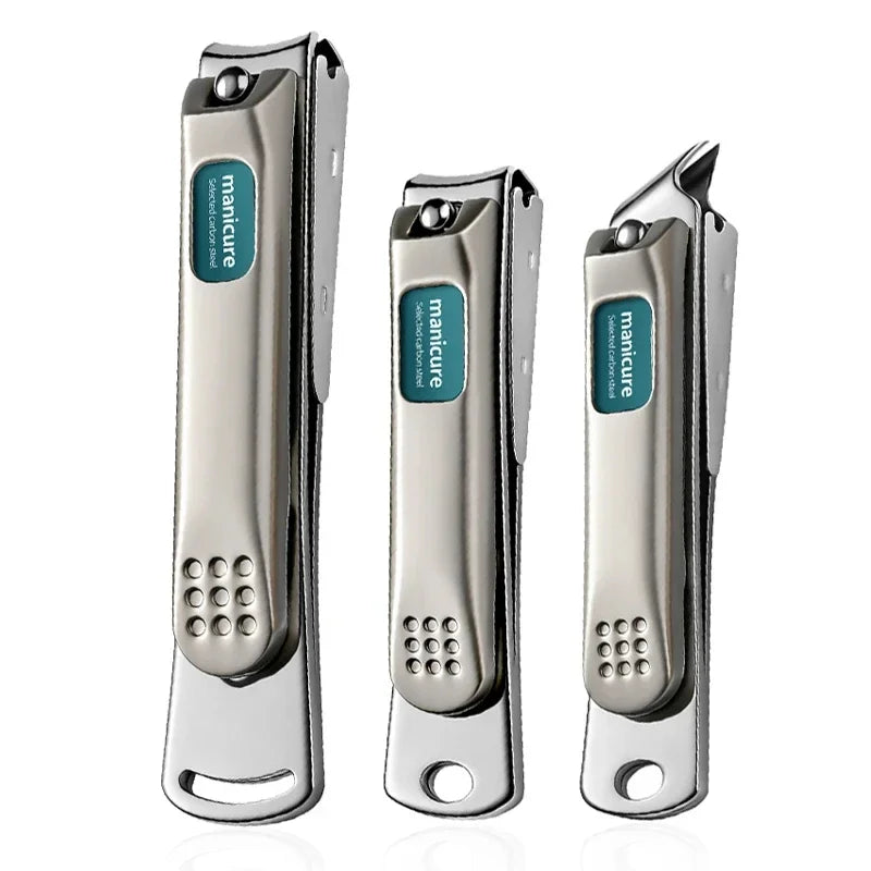 Stainless Steel Nail Clipper Set – Anti-Splash Manicure Kit Nail Clipper Set Axl Champagne color 3pcs