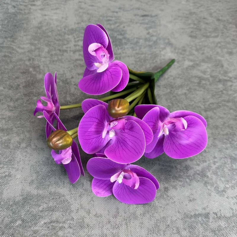 2-Pack Real Touch Artificial Phalaenopsis Orchid Bouquet – 6 Heads Artificial Flower Bouquet Axl