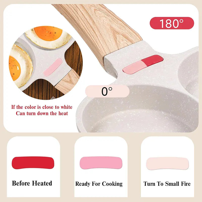 4-Cup Nonstick Egg Frying Pan with Lid | Omelet Skillet Nonstick Egg Pan Axl