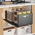 Foldable Under Sink Organizer with Pull-Out Basket | No-Drill Cabinet Storage Organizer Axl L As whown