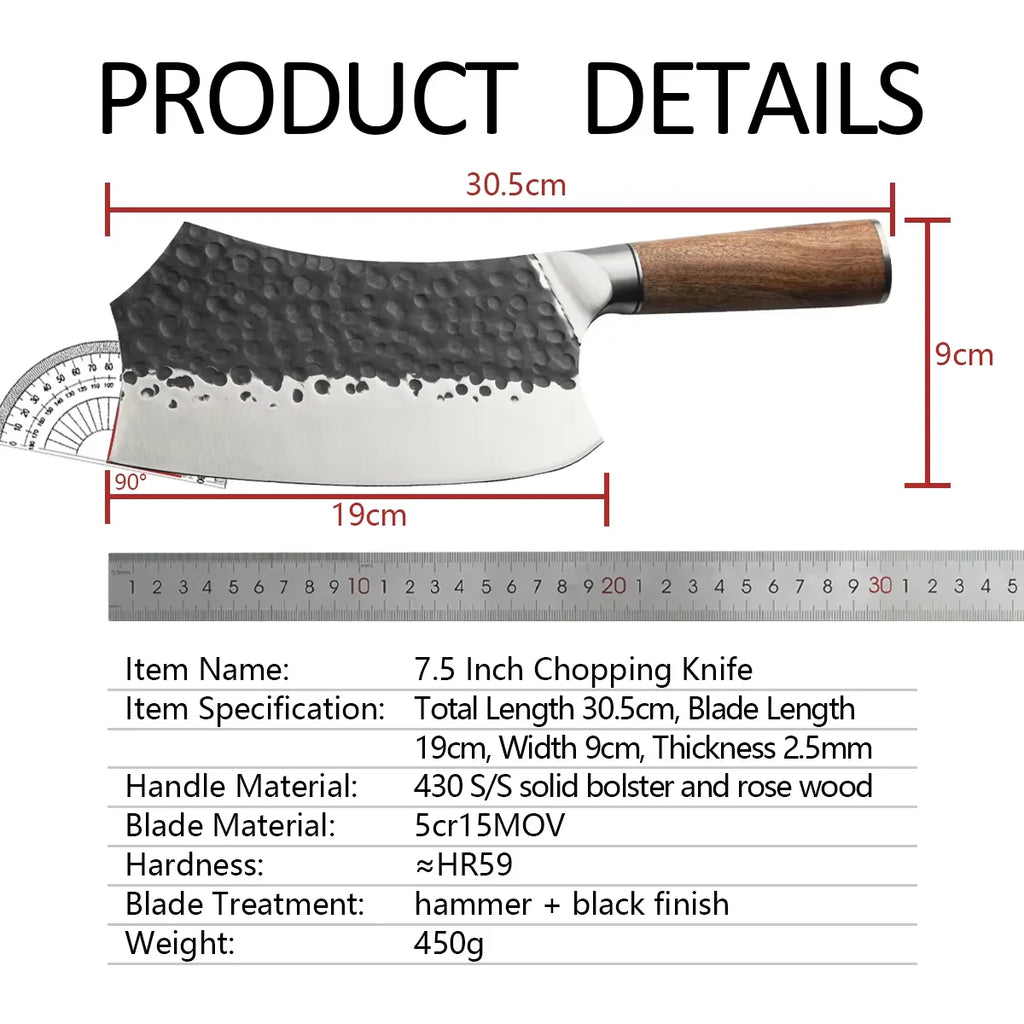 Chinese Forged Chef Knife 5Cr15MoV Steel Cleaver & Boning Knife Chef Cleaver Knife Axl