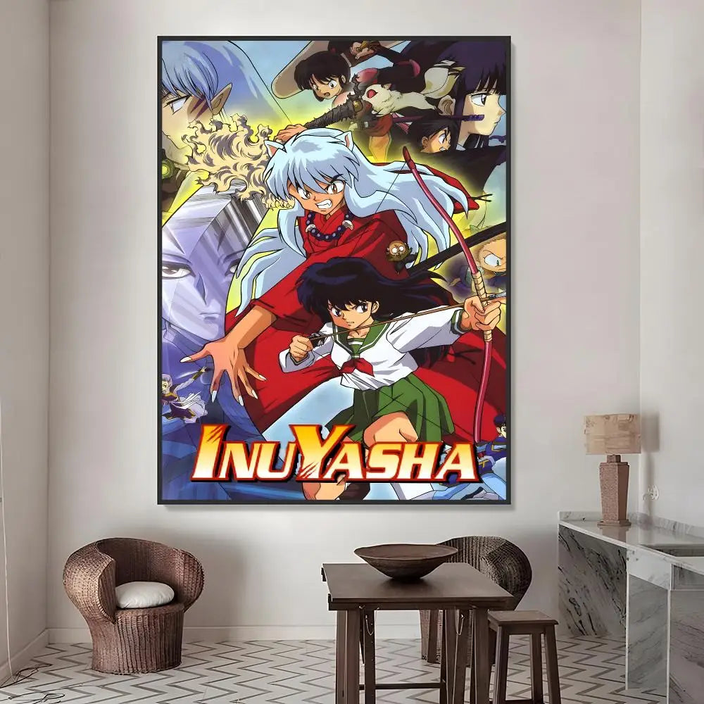 Inuyasha Waterproof PVC Poster Stickers – Anime Wall Décor Anime Wall Sticker Axl White12 50X70cmNoframe