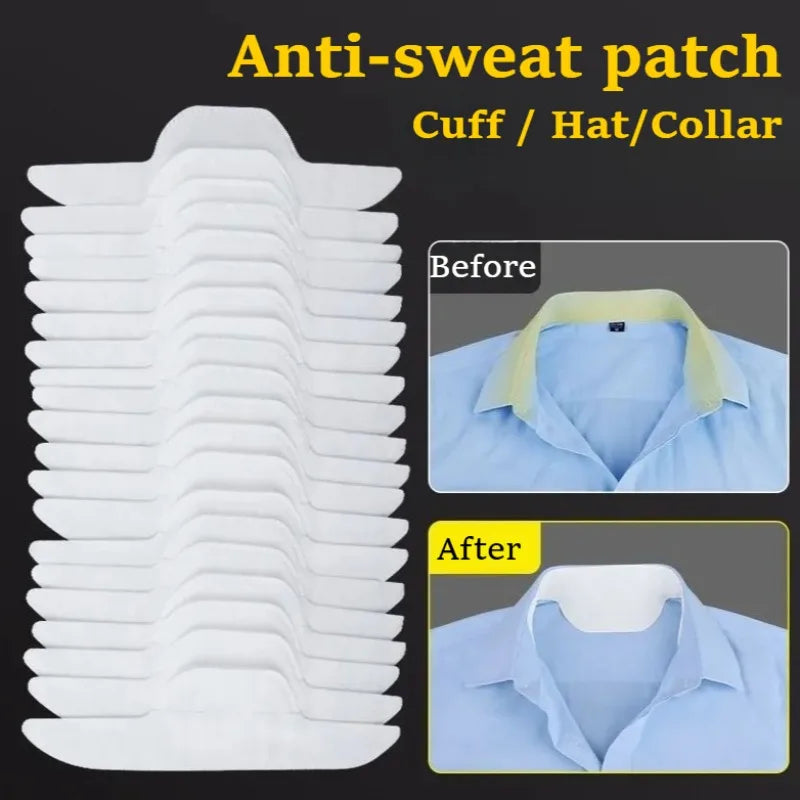 10-Pack Disposable Collar Sweat Pads – Hat & Shirt Neck Liner Collar Sweat Liner Axl