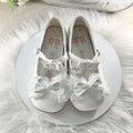 Lolita Lace Bow Mary Jane Flats – Women's Sweet Ballet Shoes Mary Jane Flats Axl white 35