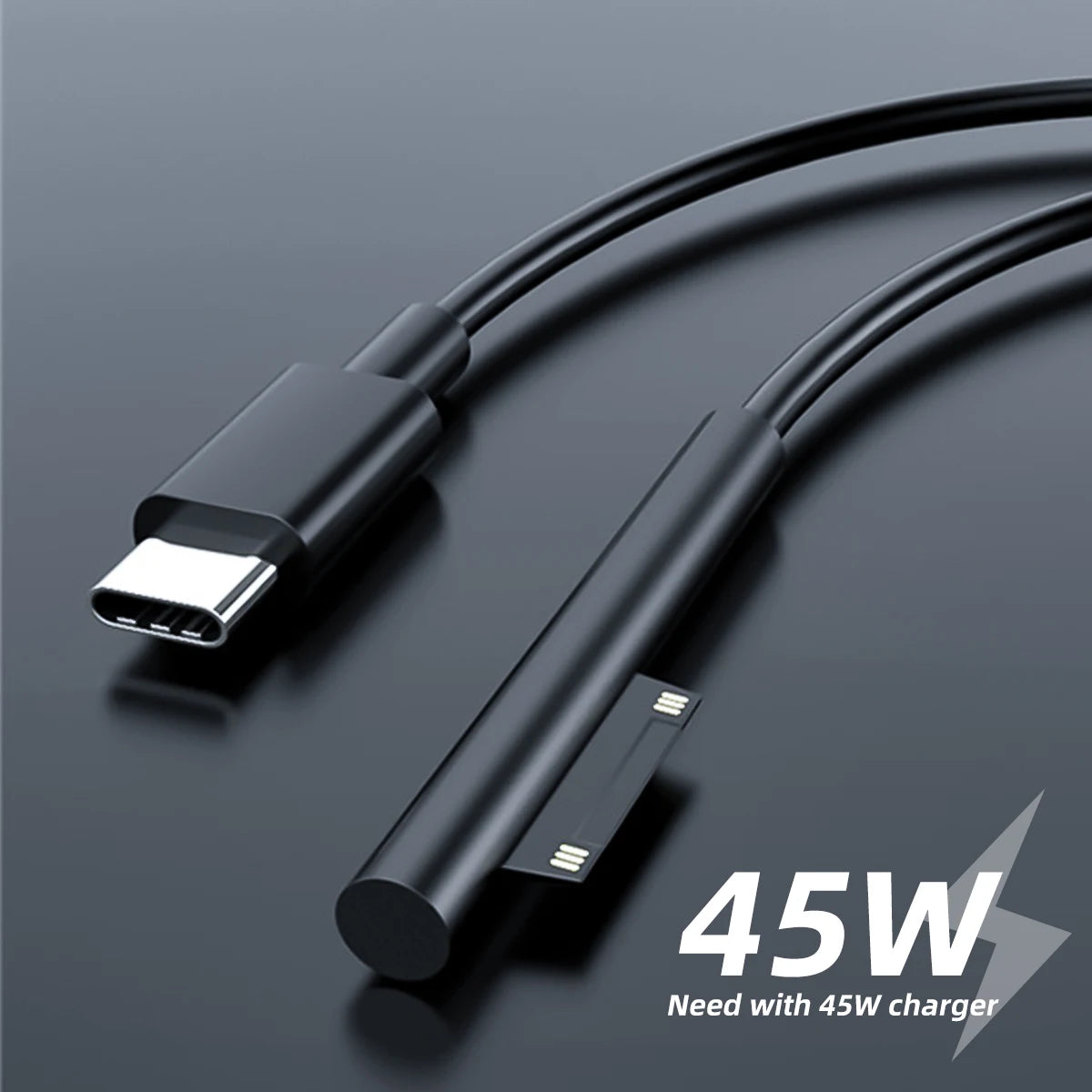 USB-C to Surface Magnetic Charger Cable – 45W PD Fast Charge Magnetic Charger Cable Axl