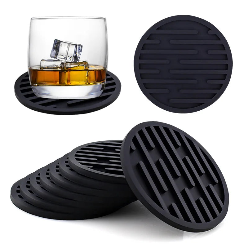 Round Silicone Coasters – Heat-Resistant Non-Slip Cup Mats Silicone Coasters Axl