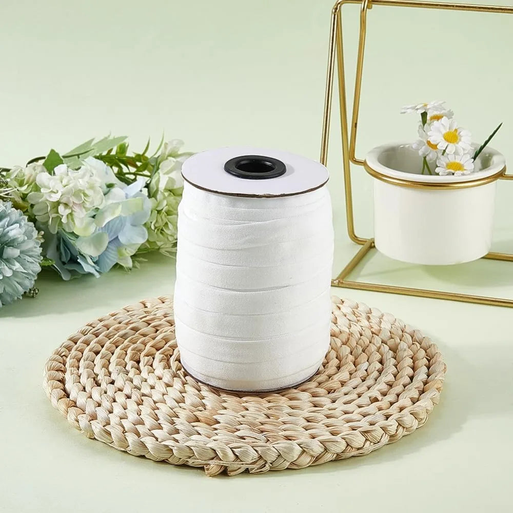 Polyester Elastic Band 11mm x 36 Yards White Sewing Ribbon Roll Sewing Elastic Band Axl