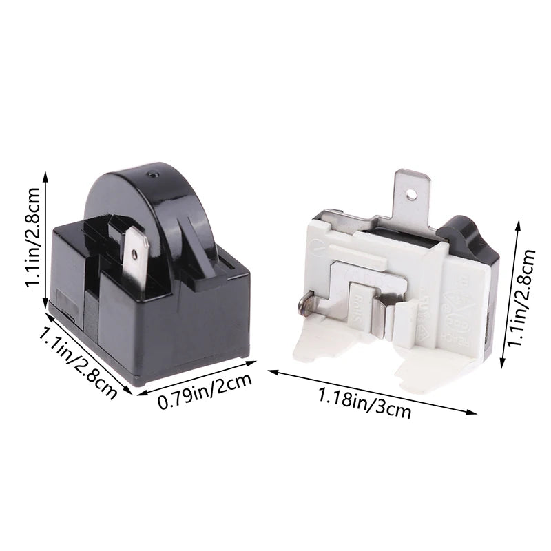 Refrigerator PTC Start Relay & Overload Protector 1/2 Pin 15Ω Compressor Start Relay Axl