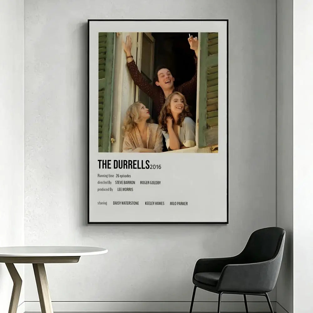 The Durrells TV Series HD Wall Poster – Home Decor Art Print Wall Art Poster Axl White12 40X50cmNoframe