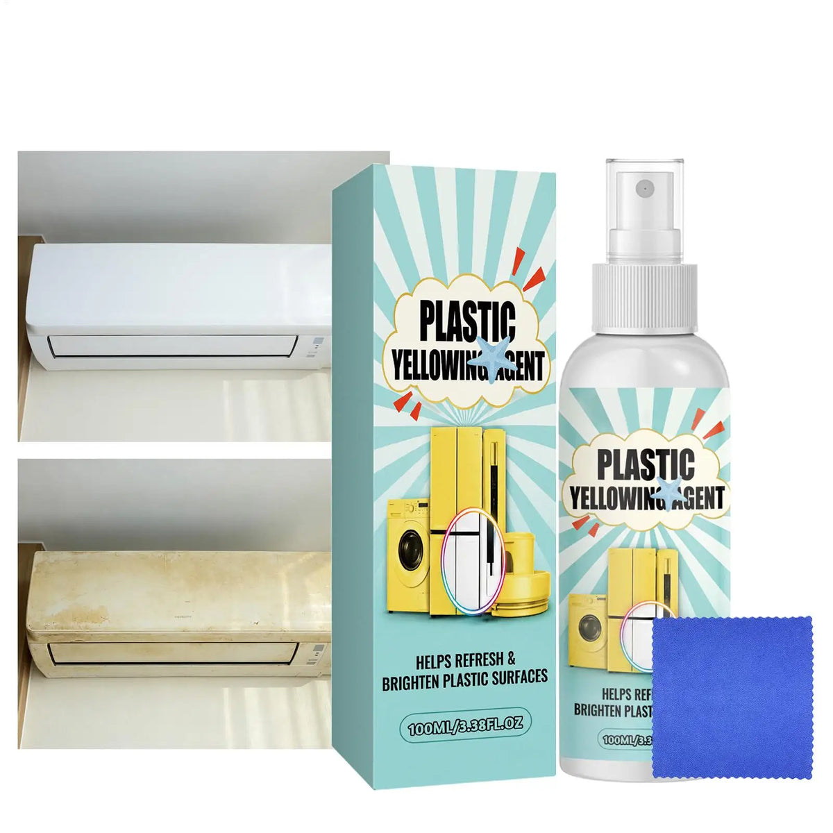 100ml Yellowing Remover Spray Kit | Appliance & Plastic Restorer Yellowing Remover Spray Axl Default Title
