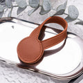 PU Leather Hat Clip – Portable Travel Cap Holder Anti-Loss Hat Clip Accessory Axl brown-1pc