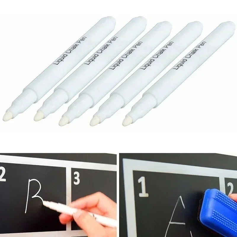 3-Pack White Liquid Chalk Markers for Glass & Chalkboard Liquid Chalk Markers Axl Default Title