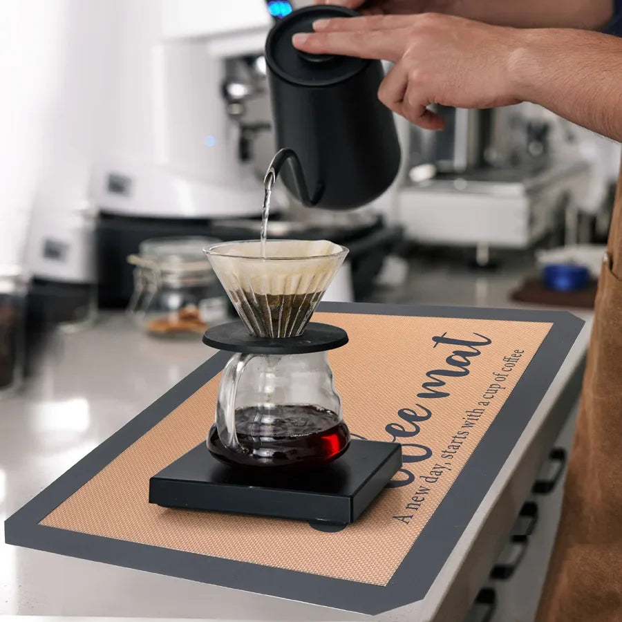 Silicone Coffee Mat – Bar Mat for Countertops & Coffee Makers Kitchen Counter Mat Axl