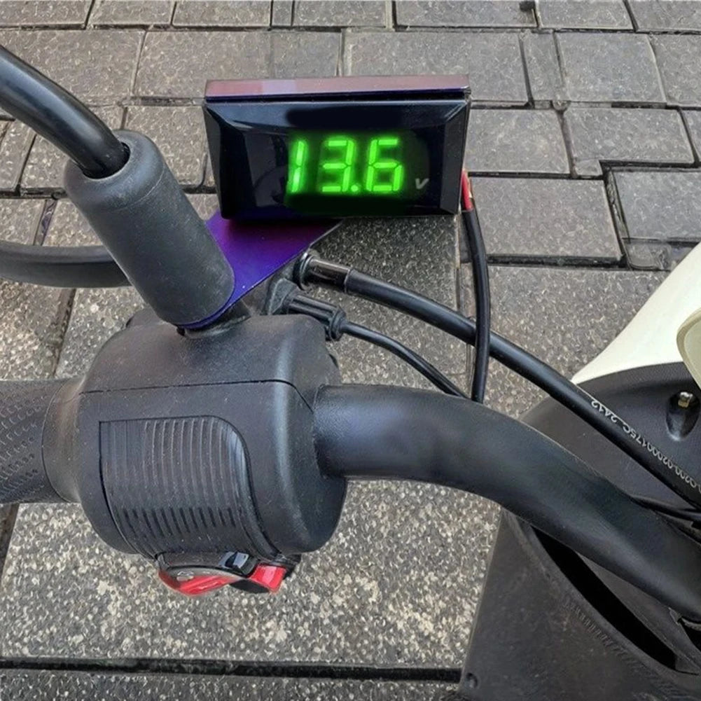Mini LED Digital Voltmeter DC 12V–150V | Motorcycle & EV Digital Panel Voltmeter Axl