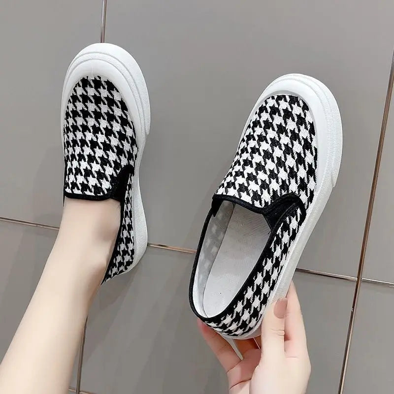 Lorilury Women's Canvas Slip-On Platform Sneakers | Casual Canvas Platform Sneakers Axl