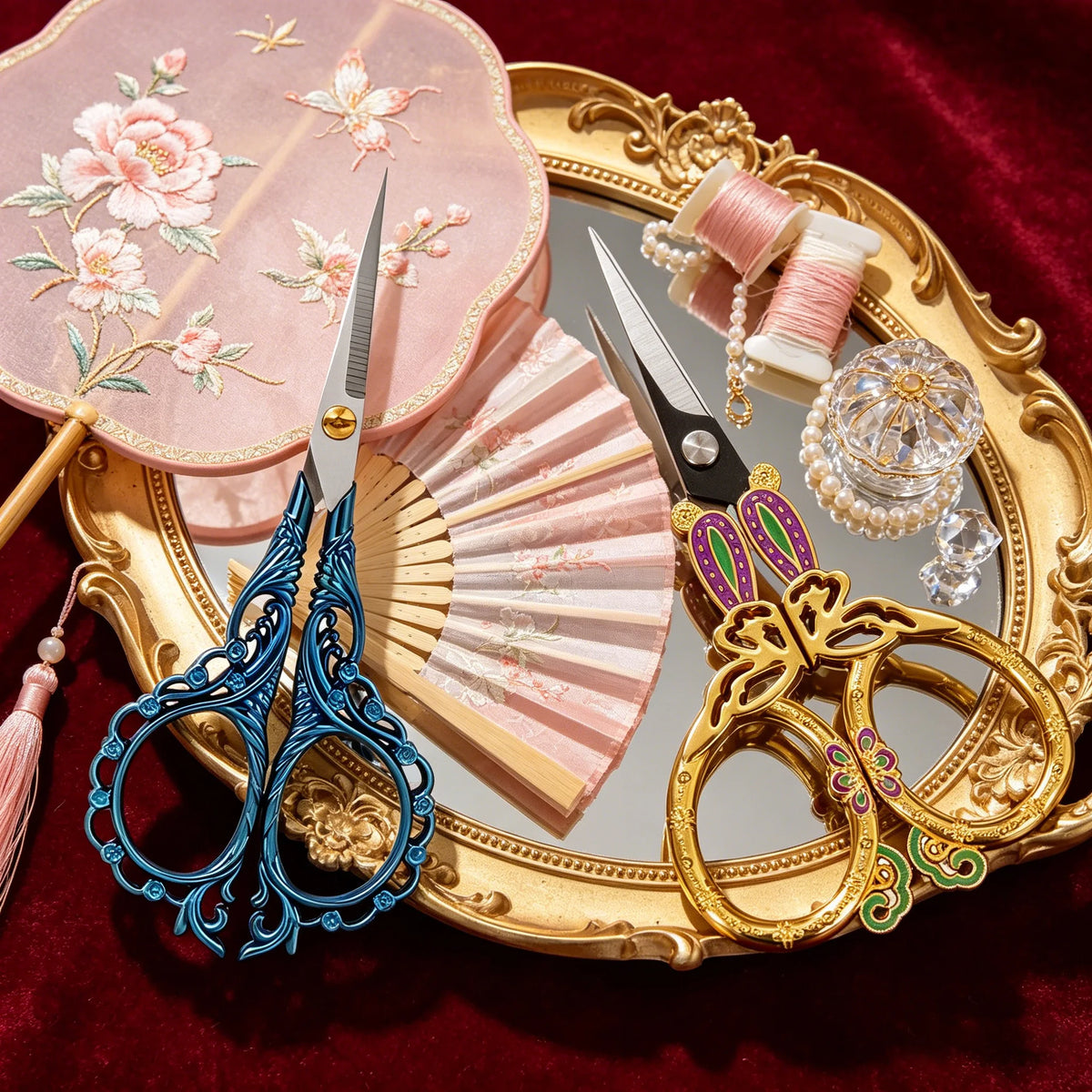 Sharp Embroidery & Tailor Scissors – Stainless Steel Sewing Shears Embroidery Scissors Axl Scissors-2PCS