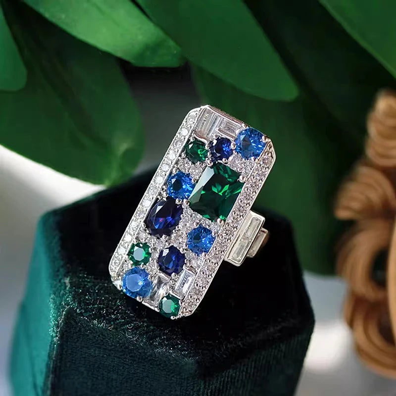 Huitan Cubic Zirconia Ring – Sparkling Women's Fashion Jewelry Fashion Ring Axl