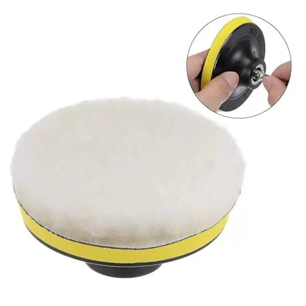 5-Piece Wool Polishing Pad Set – Car Waxing & Buffing Kit Polishing Pad Set Axl