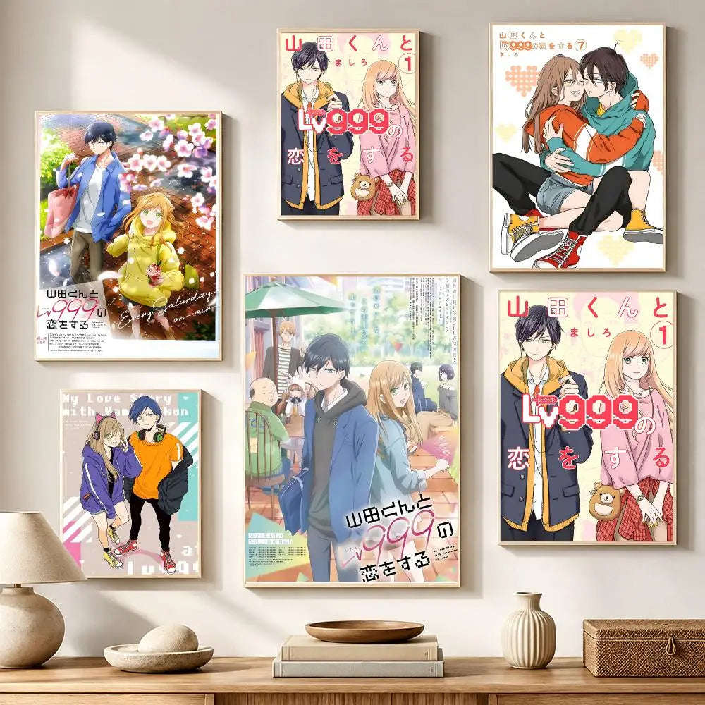 Yamada-kun at Lv999 Anime Poster HD Waterproof PVC Wall Sticker Anime Wall Sticker Axl