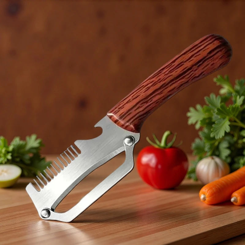 Stainless Steel Peeler & Scallion Shredder | Kitchen Veggie Tool Vegetable Peeler Axl