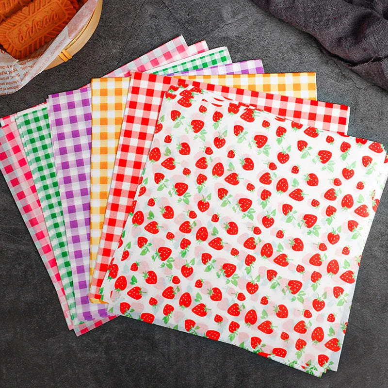 100 Pcs Greaseproof Paper Sheets – Food Wax Wrapping Liners Food Wrapping Paper Axl
