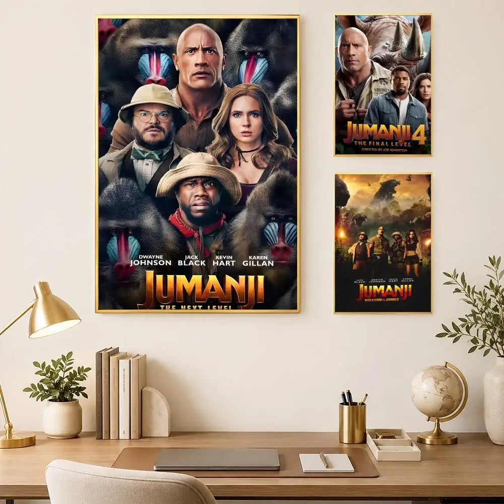 Jumanji Movie Poster Self-Stick HD PVC Waterproof Wall Art Movie Wall Poster Axl