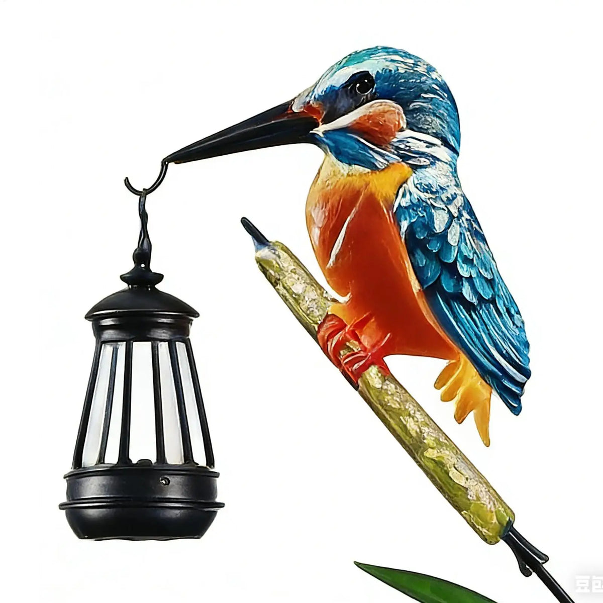 LED Solar Kingfisher Garden Statue – Waterproof Outdoor Bird Light Solar Garden Statue Axl